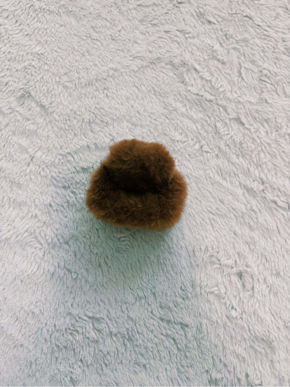 Brown Faux Fur Hair Clip